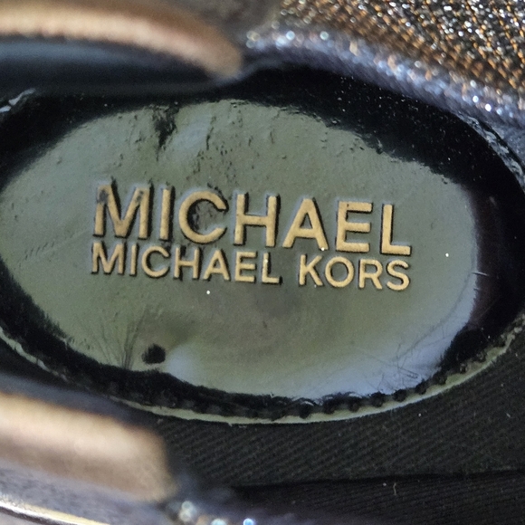 Michael Kors Womens 7m Black and Brown Slip-On Sneakers - Picture 9 of 11